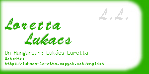 loretta lukacs business card