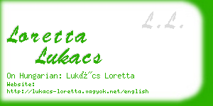 loretta lukacs business card